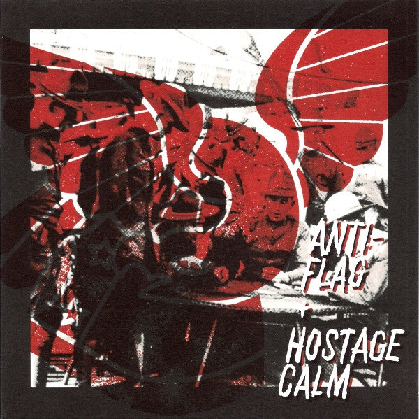 Anti-Flag + Hostage Calm : Anti-Flag + Hostage Calm (7", S/Sided, Etch, Red)